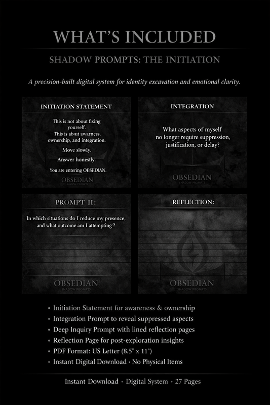 Shadow Prompts: The Initiation The questions you’ve been avoiding are the ones that will change you. → Confront what you’ve been avoiding.