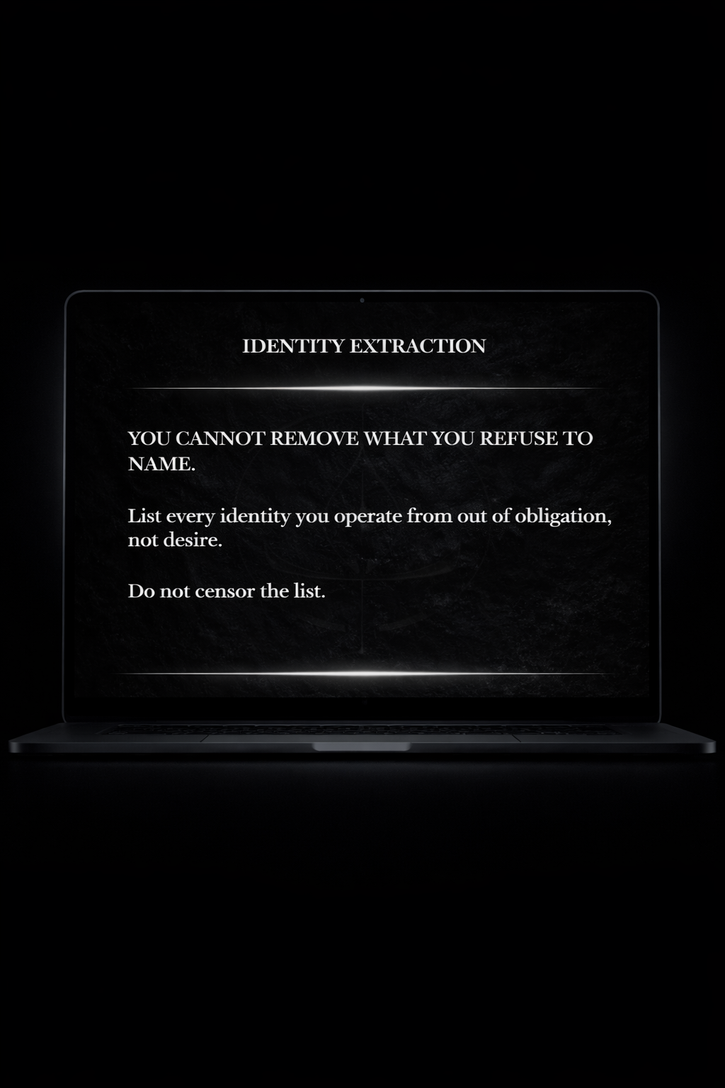 OBSEDIAN: The Identity Blackout™ — 21-Day Psychological Recode Remove consent from who you were forced to become.  → Rebuild yourself—intentionally.