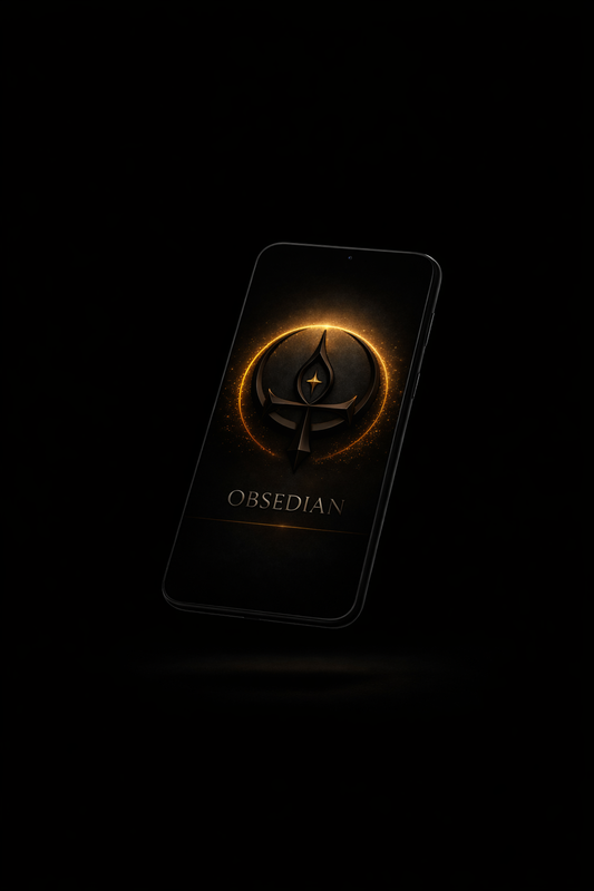 OBSEDIAN Celestial Collection — 8 All-Black Ritual Screens → Anchor your environment to your evolution.