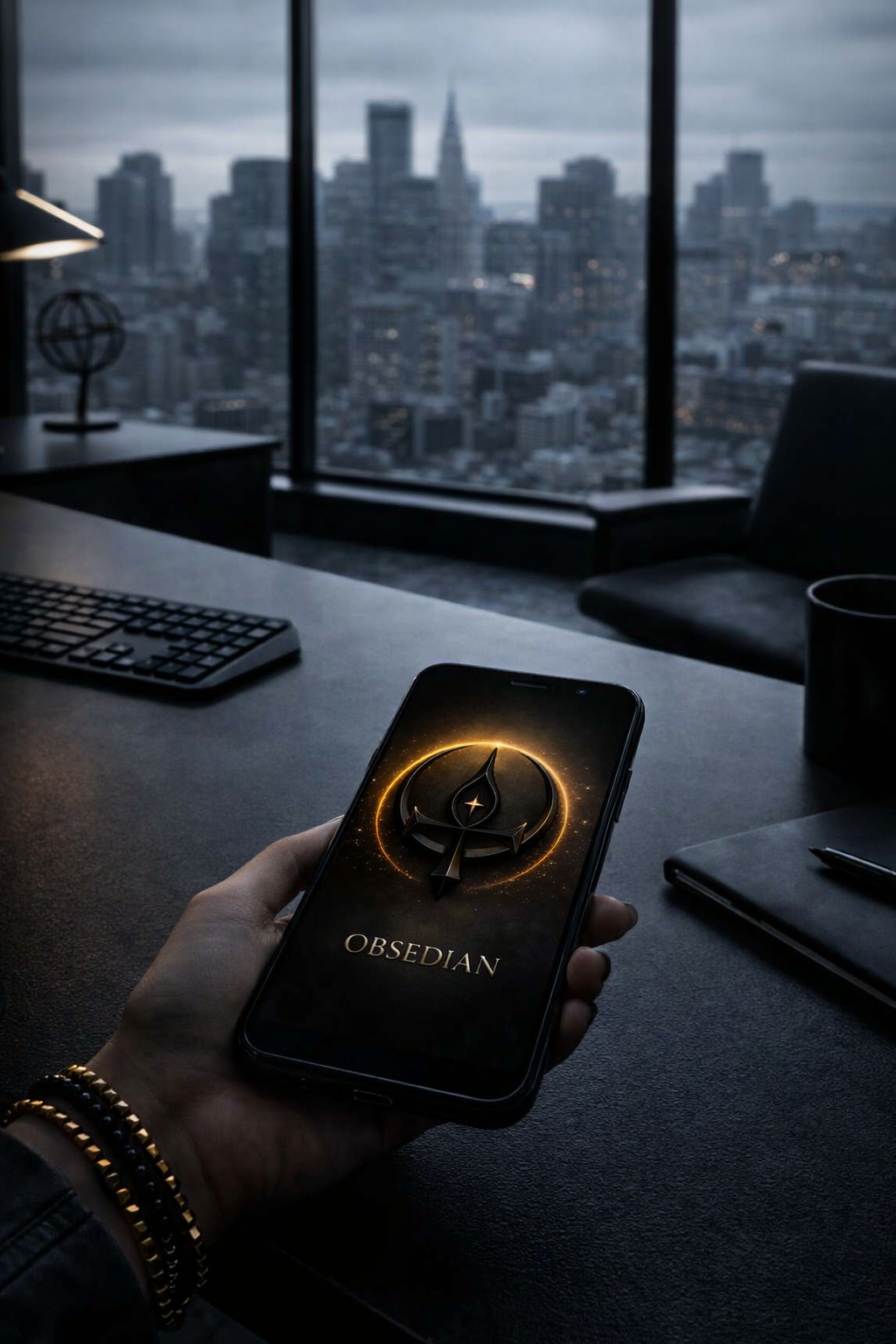 OBSEDIAN Celestial Collection — 8 All-Black Ritual Screens → Anchor your environment to your evolution.